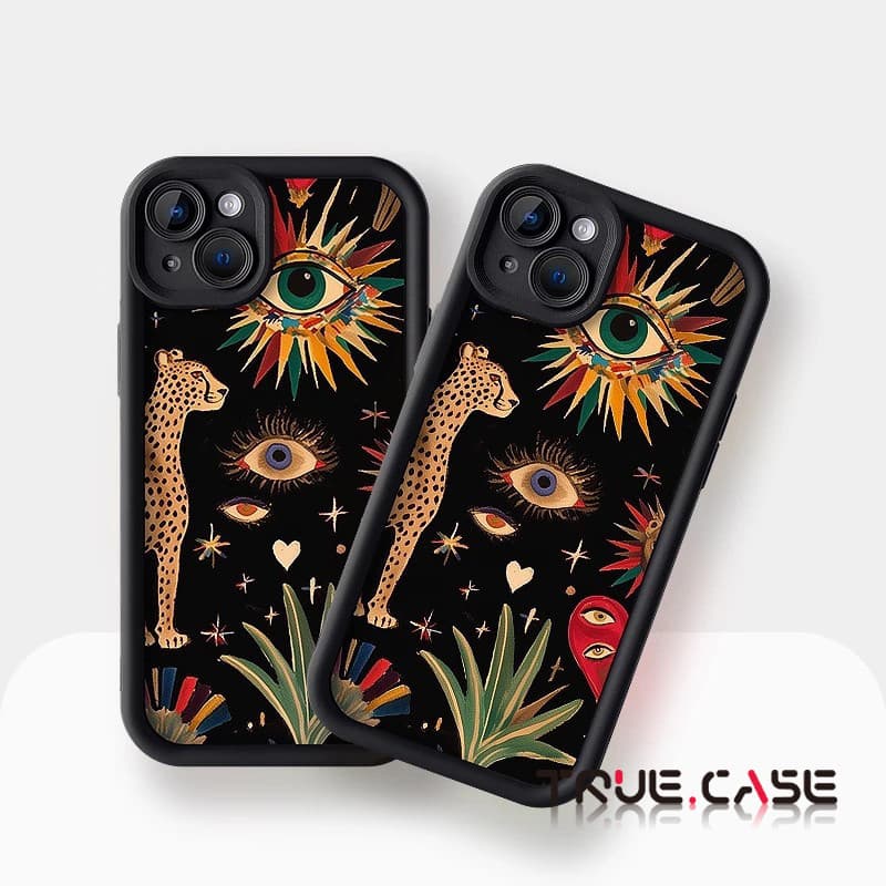 Capinha Capa de silicone Leopard Print Para iPhone 13 12 11 15 14 16pro max plus Anti-impacto celular