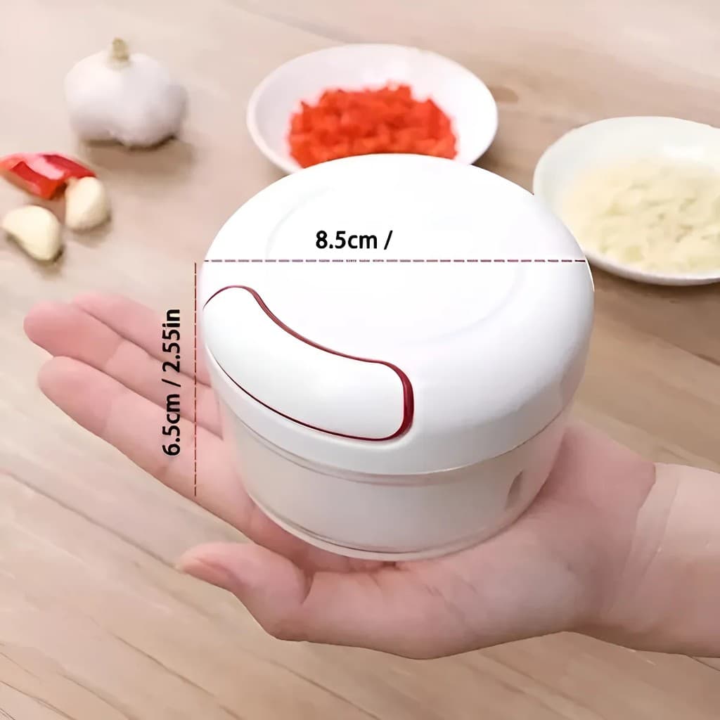Mini Processador Elétrico Recarregável 170 ml – 2 Lâminas em Aço Inox para Alimentos
