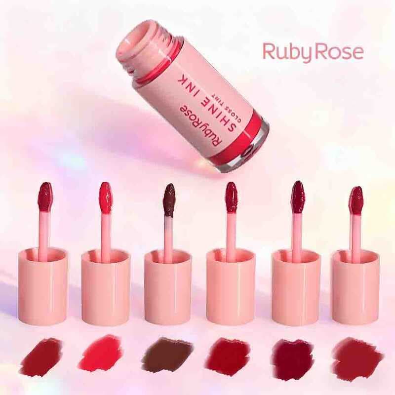 Gloss Labial Ruby Rose Shine Ink - Brilho e Hidratação HB-L6600