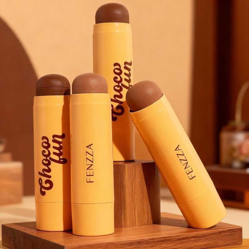 Contorno Stick Choco Fun Fenzza Nova Coleção - Contorno Facial em Bastão para Definição Perfeita FZ27009