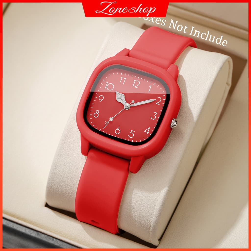 Moda Feminina Numeral Árabe Dial Relógios De Quartzo Senhoras Pulseira De Silicone Relógio Meninas (Sem Caixa)