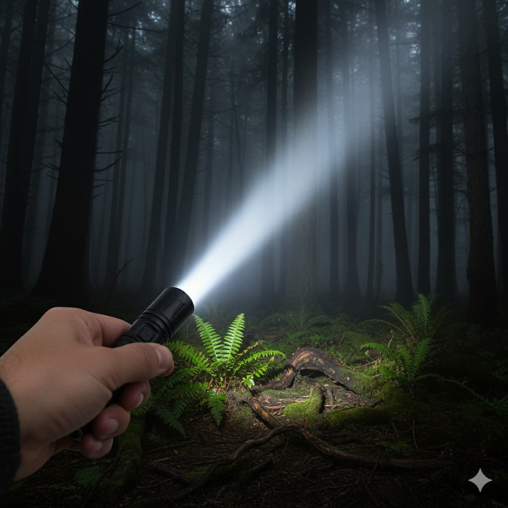 Lanterna LED Com Luz Lateral - Recarregável - Portátil