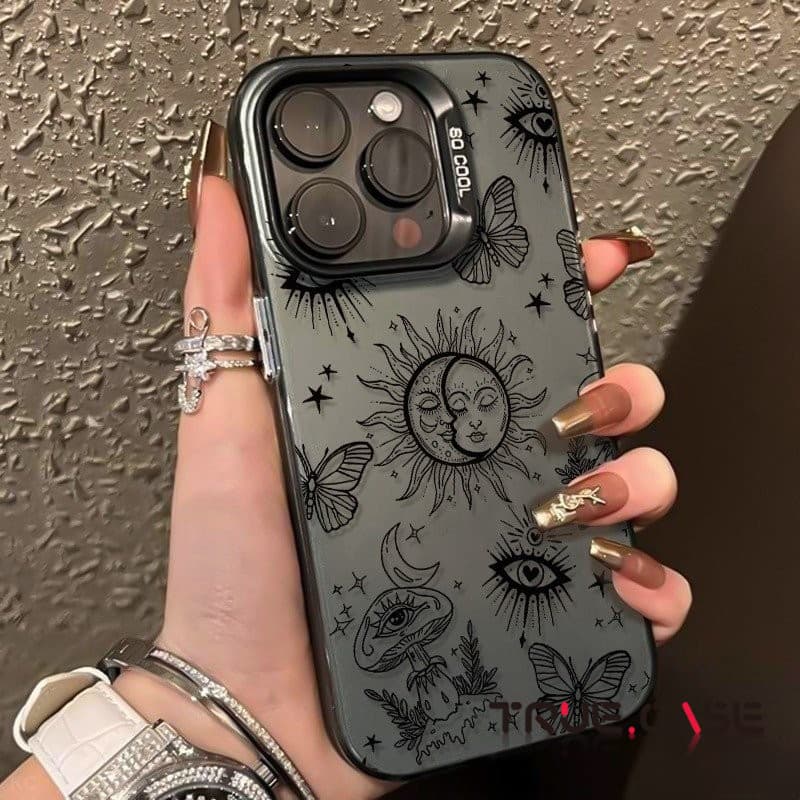 Estilo Europeu e Americano Único Estojo Protetor de Óculos de Sol Compatível com iPhone16 15 14 13 12 11 17ProMax XSMAX