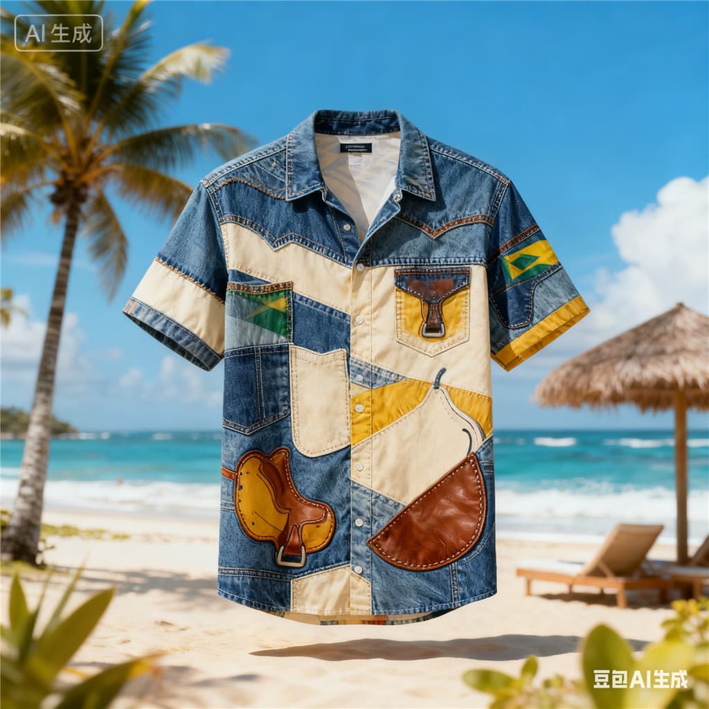 Camisa Masculina Retrô De Manga Curta Com Estampa animal Planta Para O Verão casual