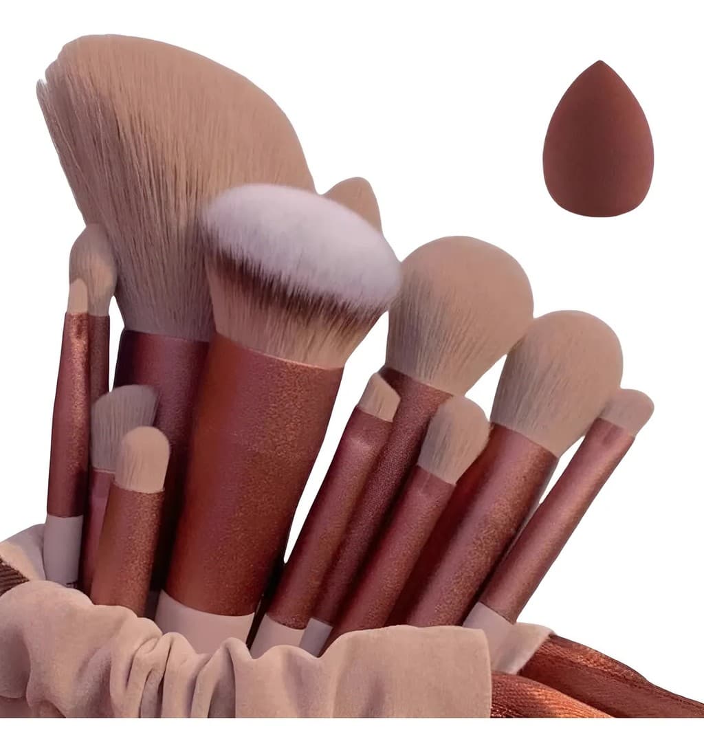 Kit Pincel Maquiagem 13 Peças – Ideal para Aplicação Precisa e Acabamento Perfeito