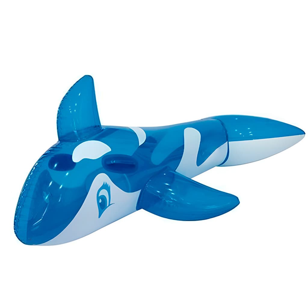Boia Inflável Baleia Azul 145 cm Infantil com Alças Segurança PVC Piscina
