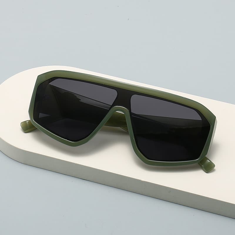 Óculos de Sol Quadrados Grandes com Lentes Espelhadas para Homens e Mulheres, Estilo Retangular com Topo Reto, Proteção