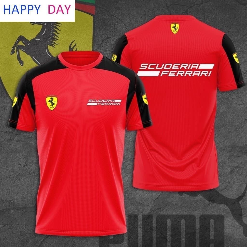 Nova Camiseta 3D Ferrari Masculina E Feminina ,