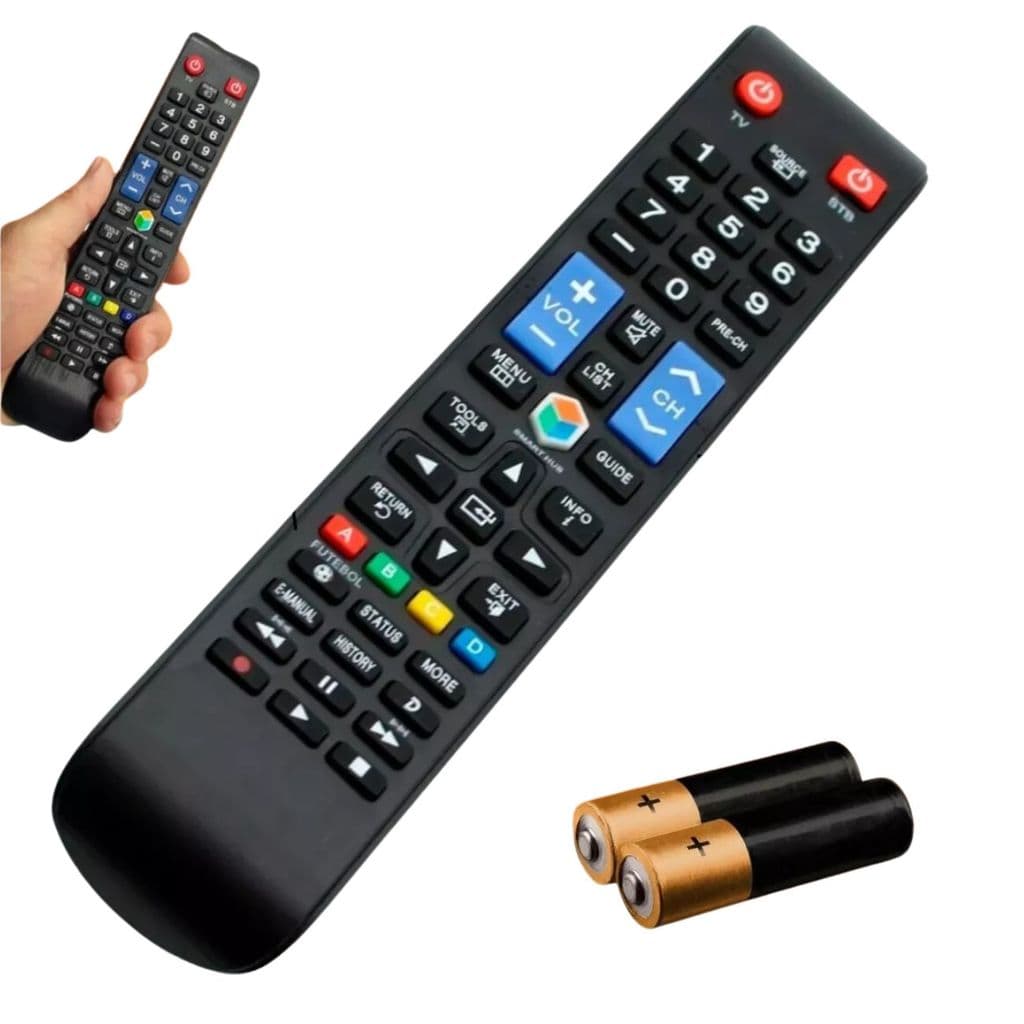 Controle Remoto Tv Led Smart Com 2 Pilhas