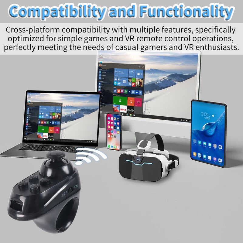 Mouse Sem Fio Dedo Controle Remoto Jogo Pausa Página Função Tablet PC Telefones Celulares