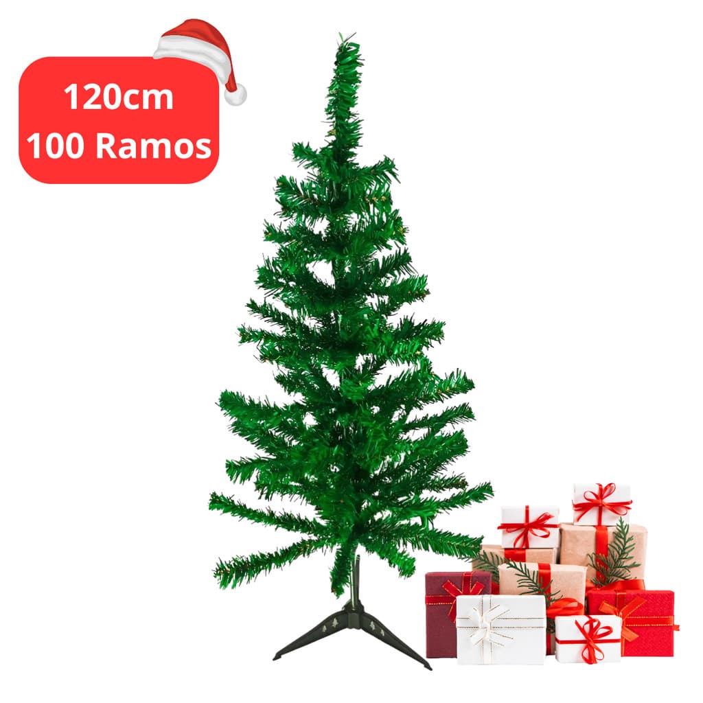 Árvore de Natal 100 Ramos Pinheiro Verde 120cm