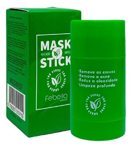 Mascara Chá Verde Mask Green Stick Febella Limpeza Facial An