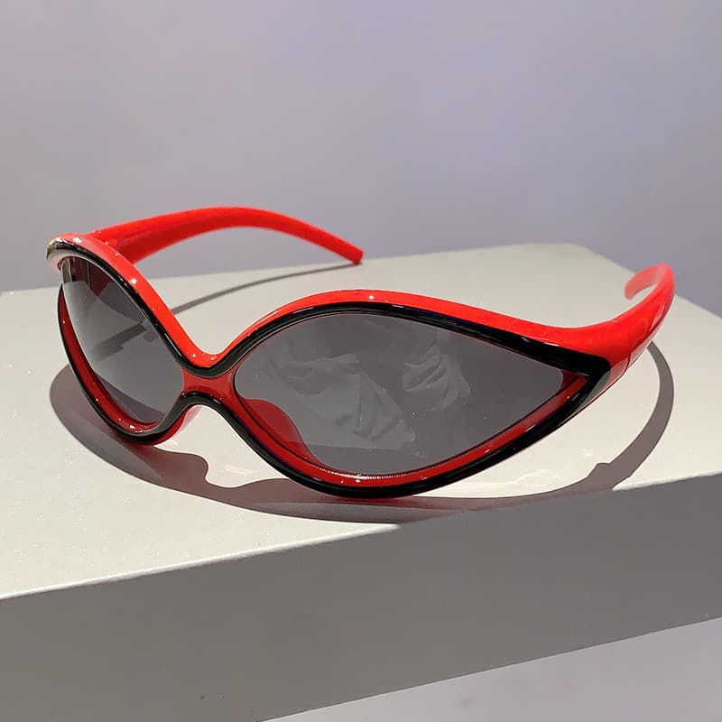 Óculos de Sol Cat Eye Y2k para Mulheres e Homens, Estilo Punk, Elegantes, UV400, Óculos de Sol Futuristas de Marca de De