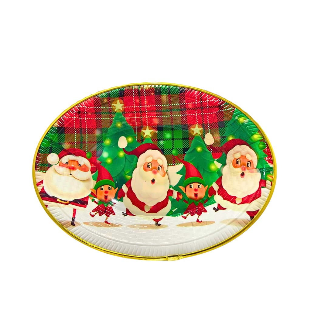 Bandeja De Plastico 30cm Personalizada Estampa de Natal Altomex ZSS-098