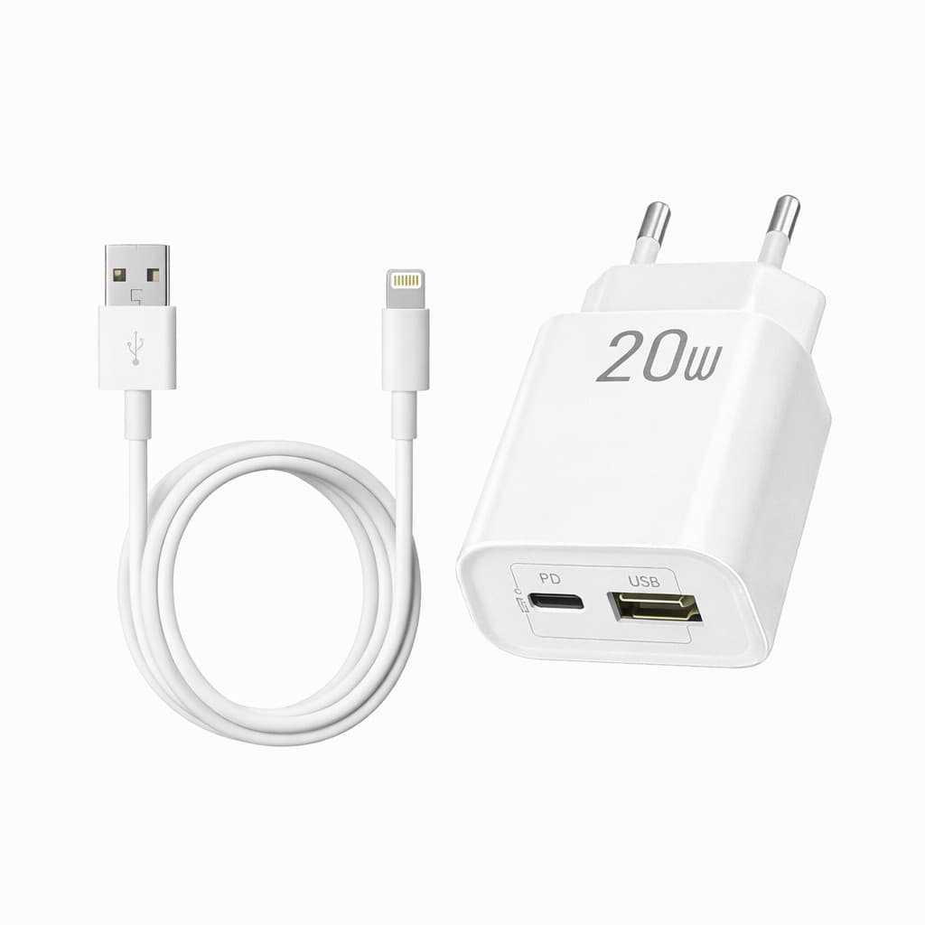Kit Carregador Turbo 20W + Cabo Lightning
