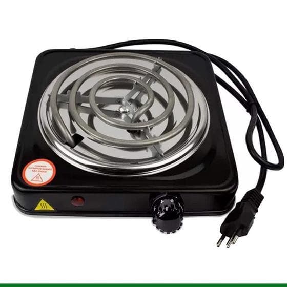 Fogareiro Portatil Eletrico Simples 1 Boca Snel CampingREF403 Voltagem: 127V Cor:Preto