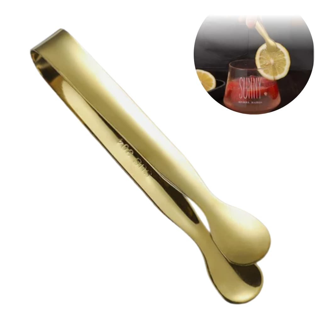 Pegador Pinça Cozinha Inox Dourado Modus para Gelo
