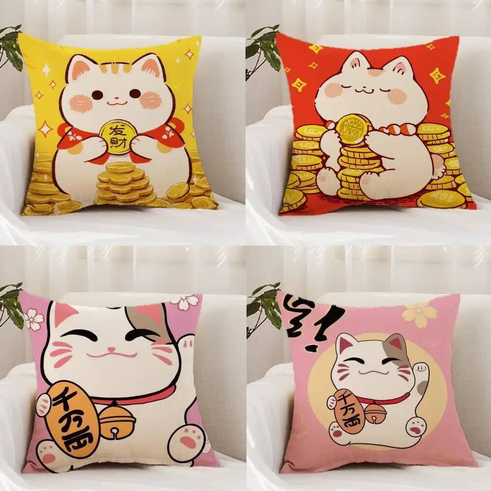 Neko Rich L-Luck Money Cat Capa De Almofada Premium Comfort Reversível-Design De Uso Duplo Para Casa E Carro
