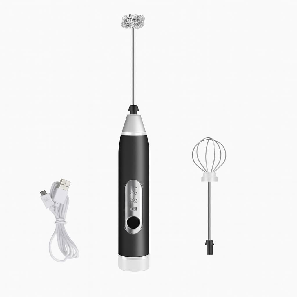 Mini Mixer Elétrico Recarregável Multiuso para Bebidas e Ovo