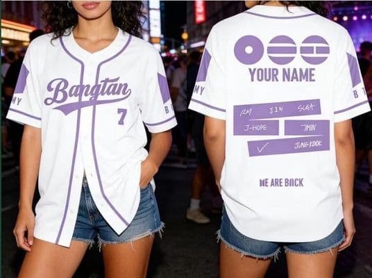 Camisa De Beisebol Com Tema Da Turnê Mundial Arring