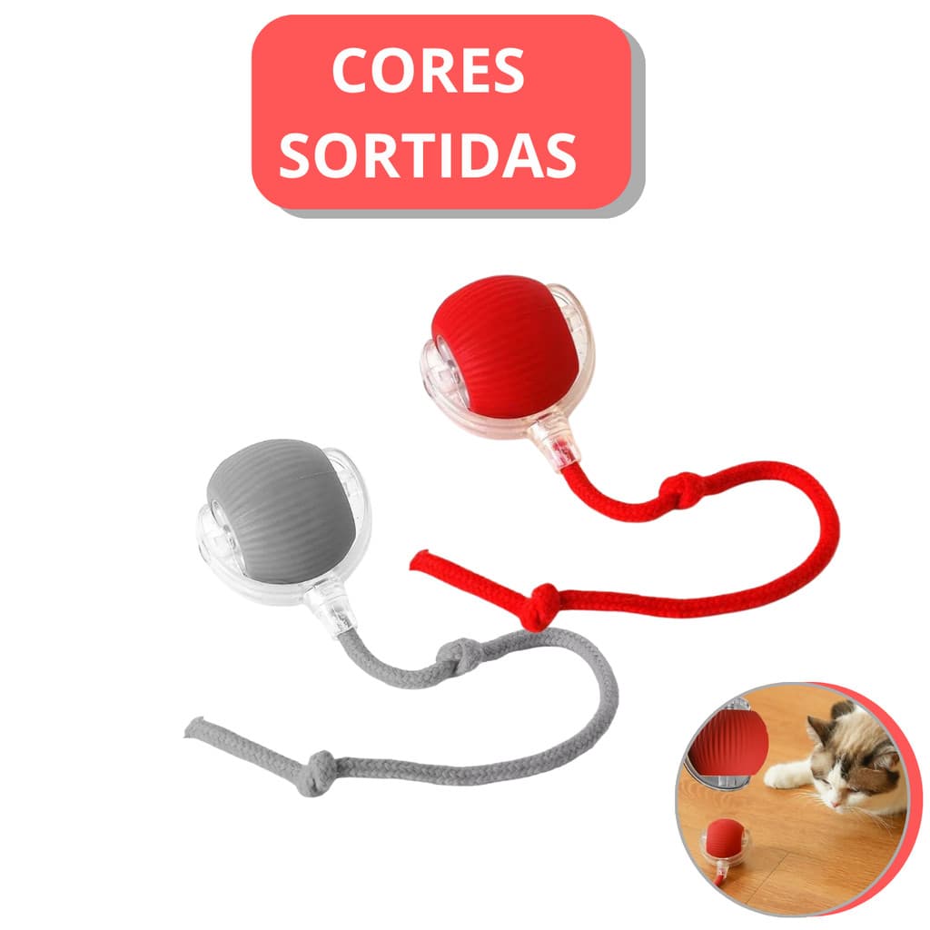 Bola Inteligente para Pets – Brinquedo Interativo Automático Recarregável -  (Cores Sortidas)