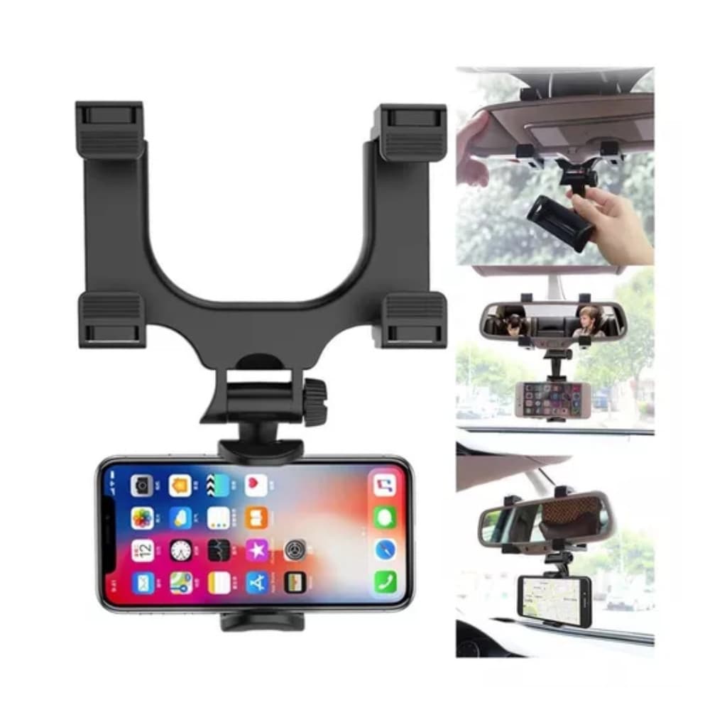 Suporte Veicular Universal de Celular Para Retrovisor Holda