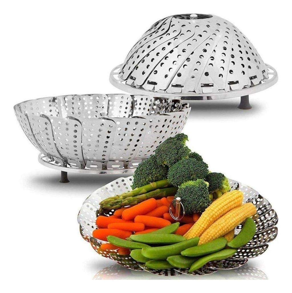 Cesto de Cozimento a Vapor de Metal - Perfeito para Verduras e Legumes