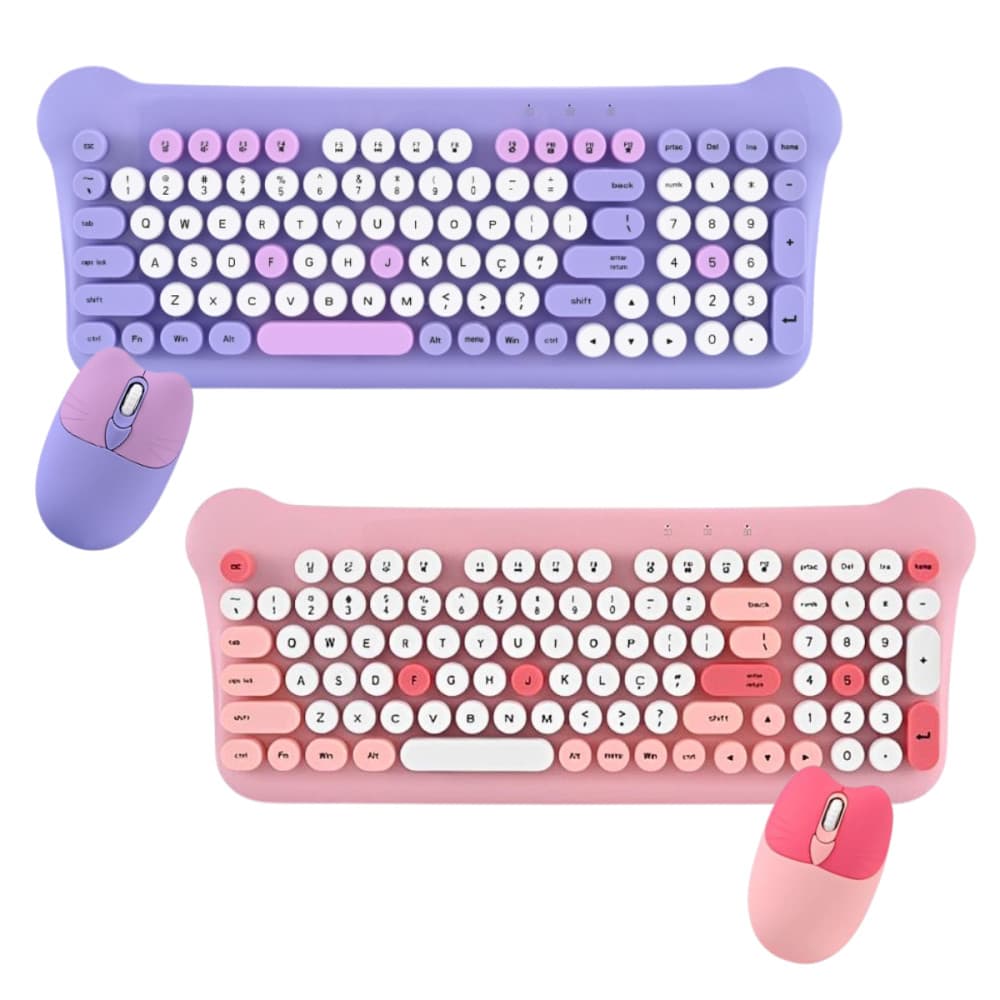 Kit Gamer Teclado Semi-Mecânico e Mouse Wireless Sem Fio Altomex AL-313H