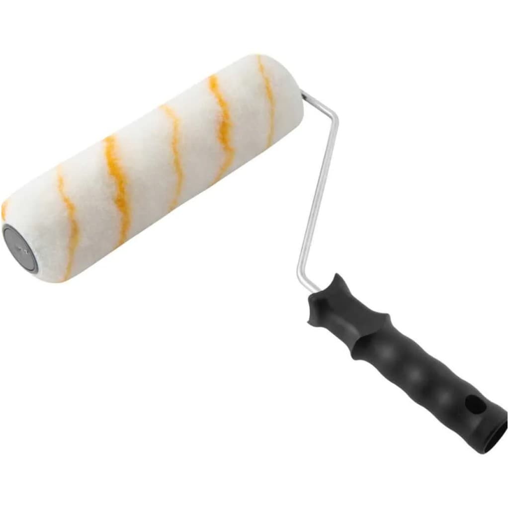 Rolo Para Pintura Anti Respingo 23cm Com Cabo Alta Cobertura Pintura Fácil Profissional