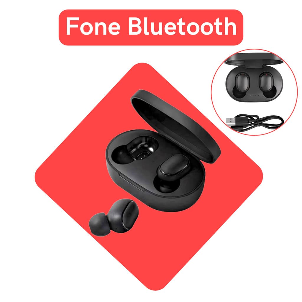 Fone de Ouvido TWS Bluetooh 5.0 REDMI Recarregável com Microfone