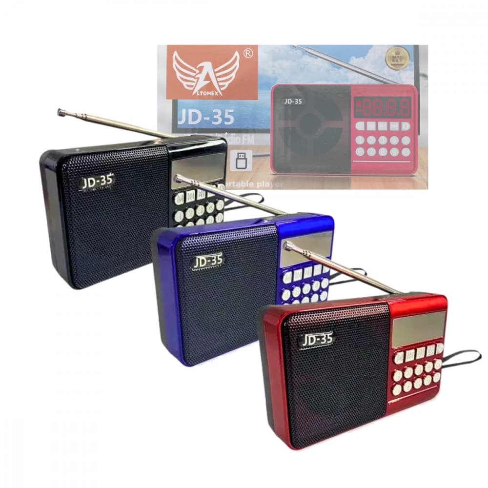 Rádio Retro Bluetooth 3W AM/FM com MP3 e Bateria