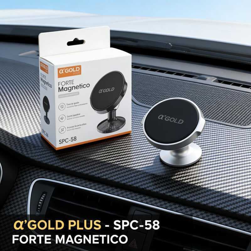 Suporte de Celular Magnético A'gold para Uso Veicular com Segurança, SPC-58