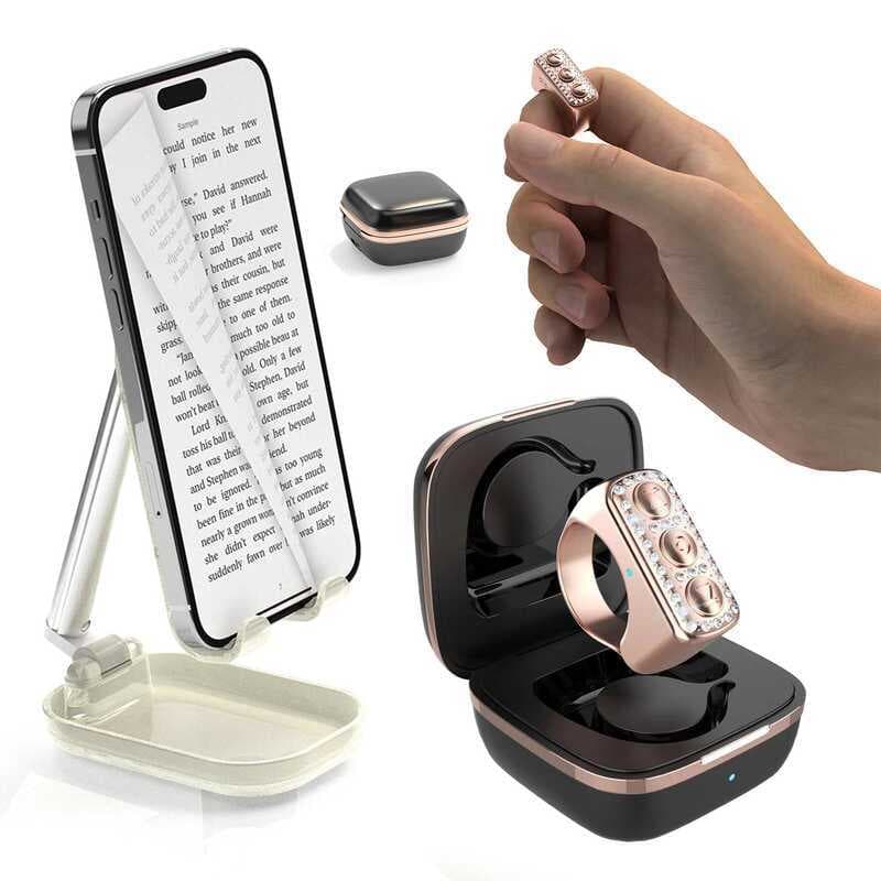 Anel Mouse Tiktok E-book Rolagem Tirar Fotos Vídeos Celular Tablet Controle Remoto Para Ios Android