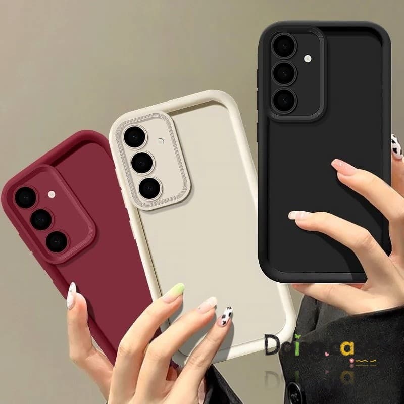 Capa macia TPU anti-choque cor doce para Samsung A54 A55 A56 A35 A36 A23 A25 A26 A13 A14 A15 A16 A17 A05 A05S A06 A07