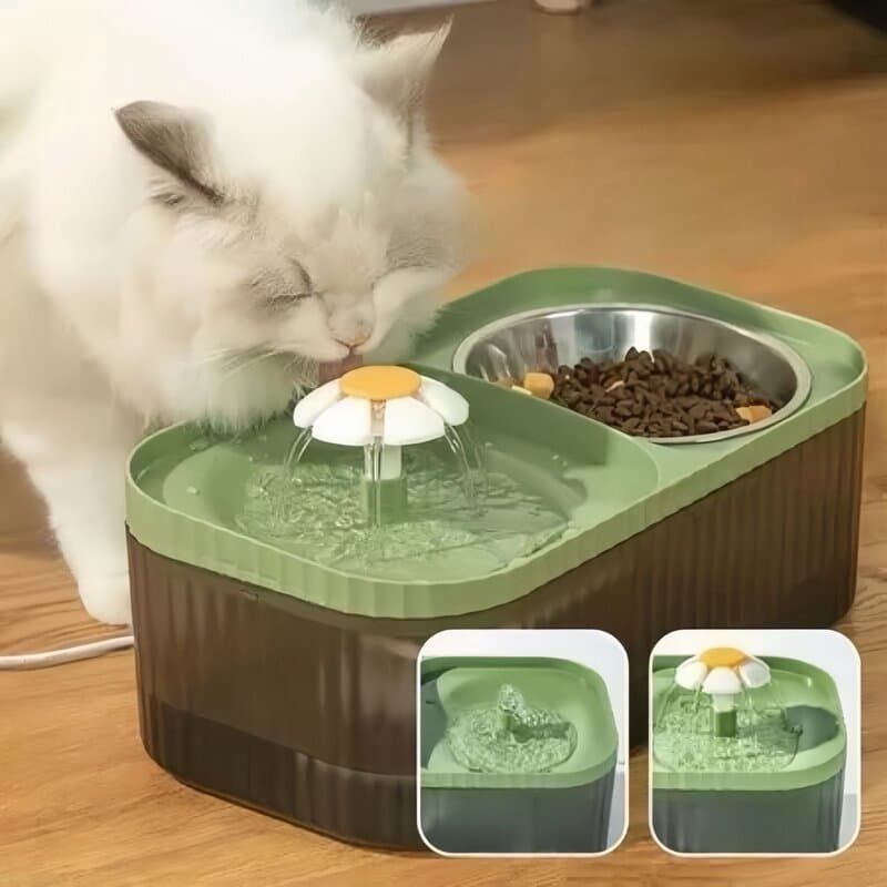 Fonte Bebedouro e Comedouro Para Gatos E Cães Automático Little 3 Litro