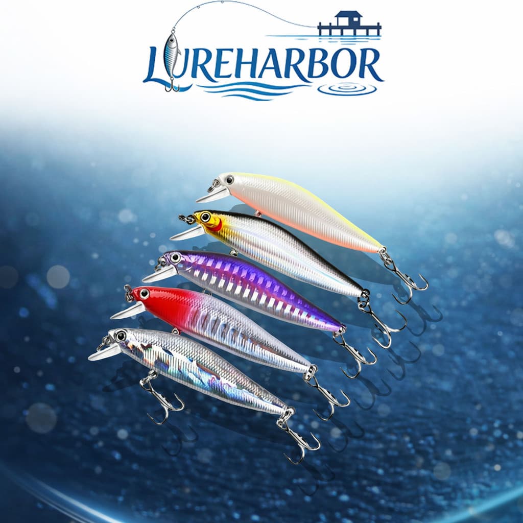LUREHARBOR Minnow Lure Hard Bait 5/7/10/14g Cinco Cores Mix Match Conjunto Completo Isca Isca Falsa
