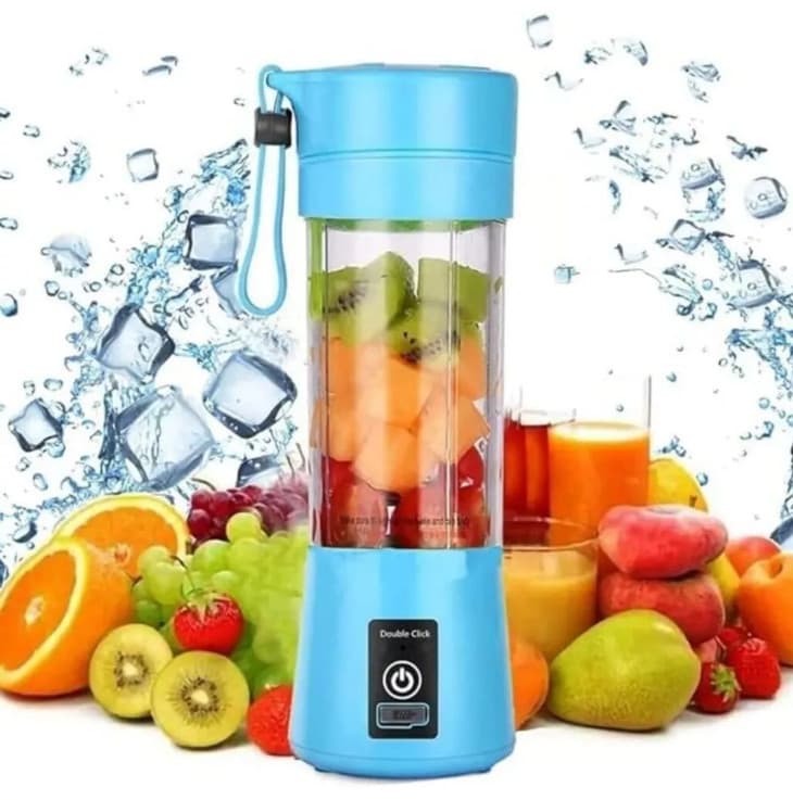 Mini Liquidificador Portátil Recarregável 380ML Cabo USB