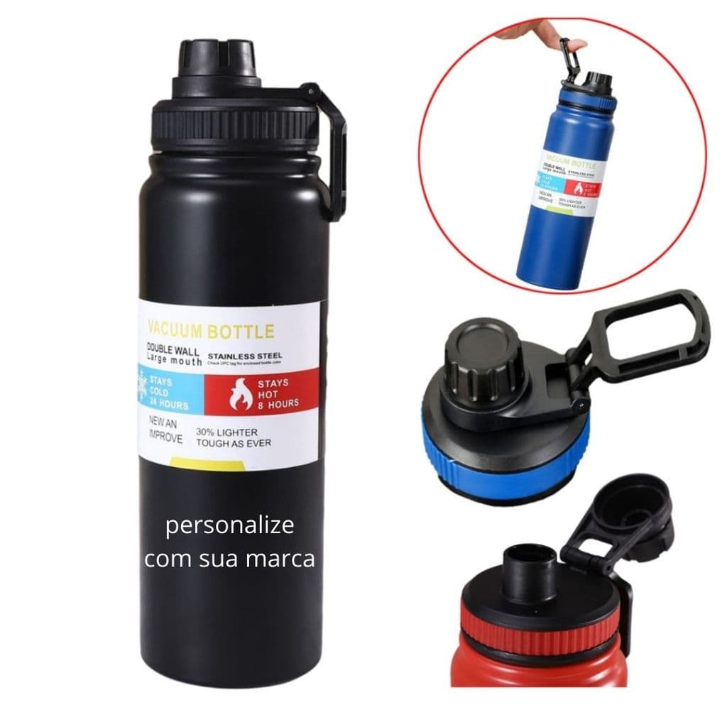 Garrafa Termica de Aco Inox PERSONALIZADA 800ml