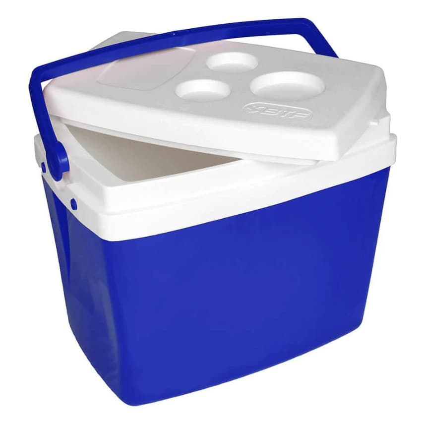 Caixa Térmica Cooler 26 Litros com Alça Porta Copos na Tampa Portátil Praia e Camping