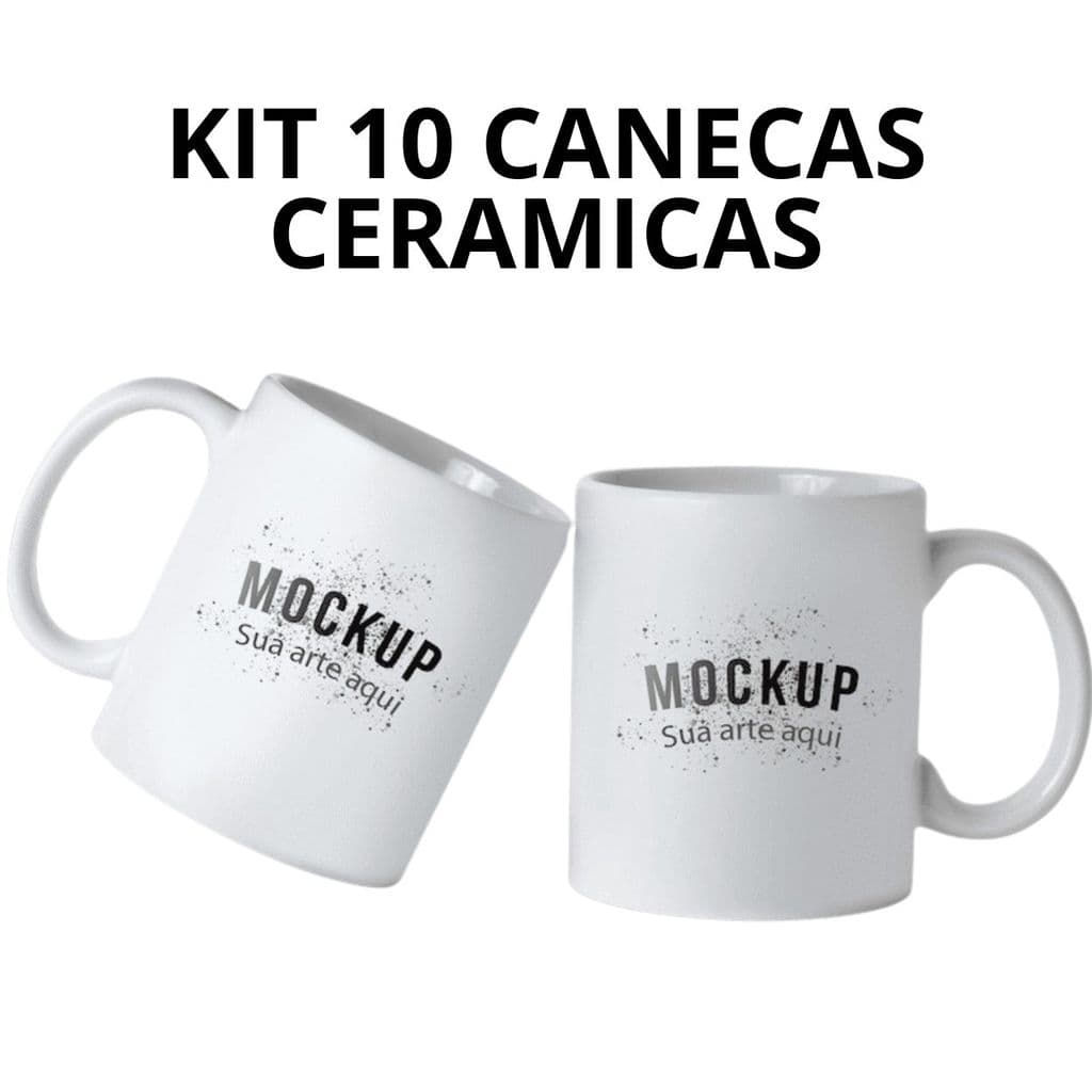 Kit Xicara 10 Canecas Personalizadas com sua Logo, Arte ou nome