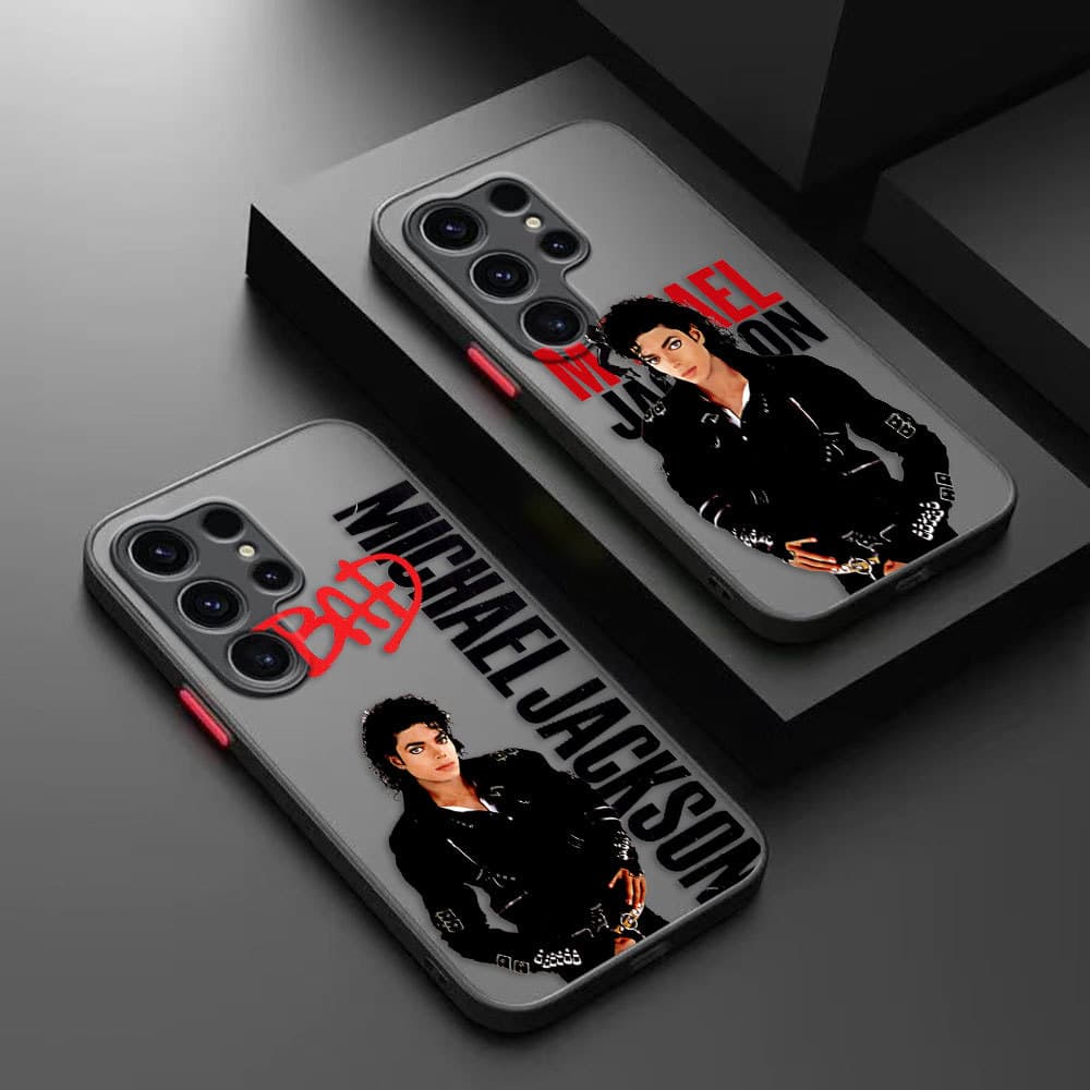 Cantor Michael Jackson Capa Fosca Caso De Telefone Para Samsung Galaxy S10 S20 S21 S22 S23 S24 FE S25 PLUS ULTRA DIY Cel