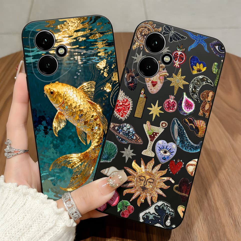 Capa Para Honor 400 Pro 400 Lite 400 Inteligente Padrão Engraçado Sorte Koi Macio Fosco Silicone À Prova De Choque Leve