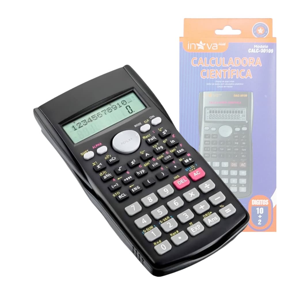 Calculadora Científica 240 Funções Com Capa 10+2 Digitos INOVA CALC-30109
