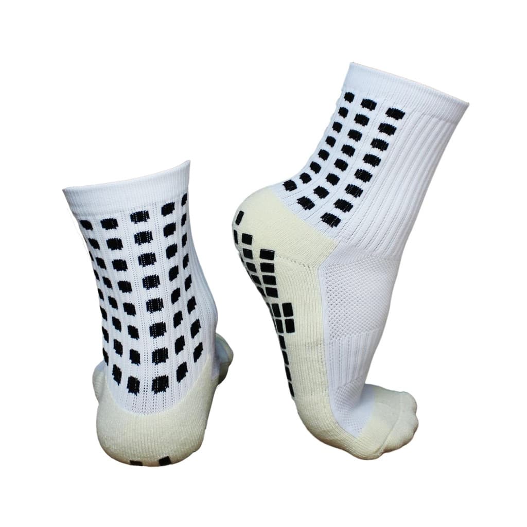 Meia Esportiva Antiderrapante Cano Alto Veste do 34 ao 45 Cor:Branco