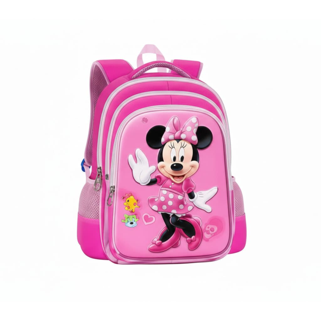 Kit Mochila Infantil Rosa Escolar Feminina de Costas + Lancheira + Estojo