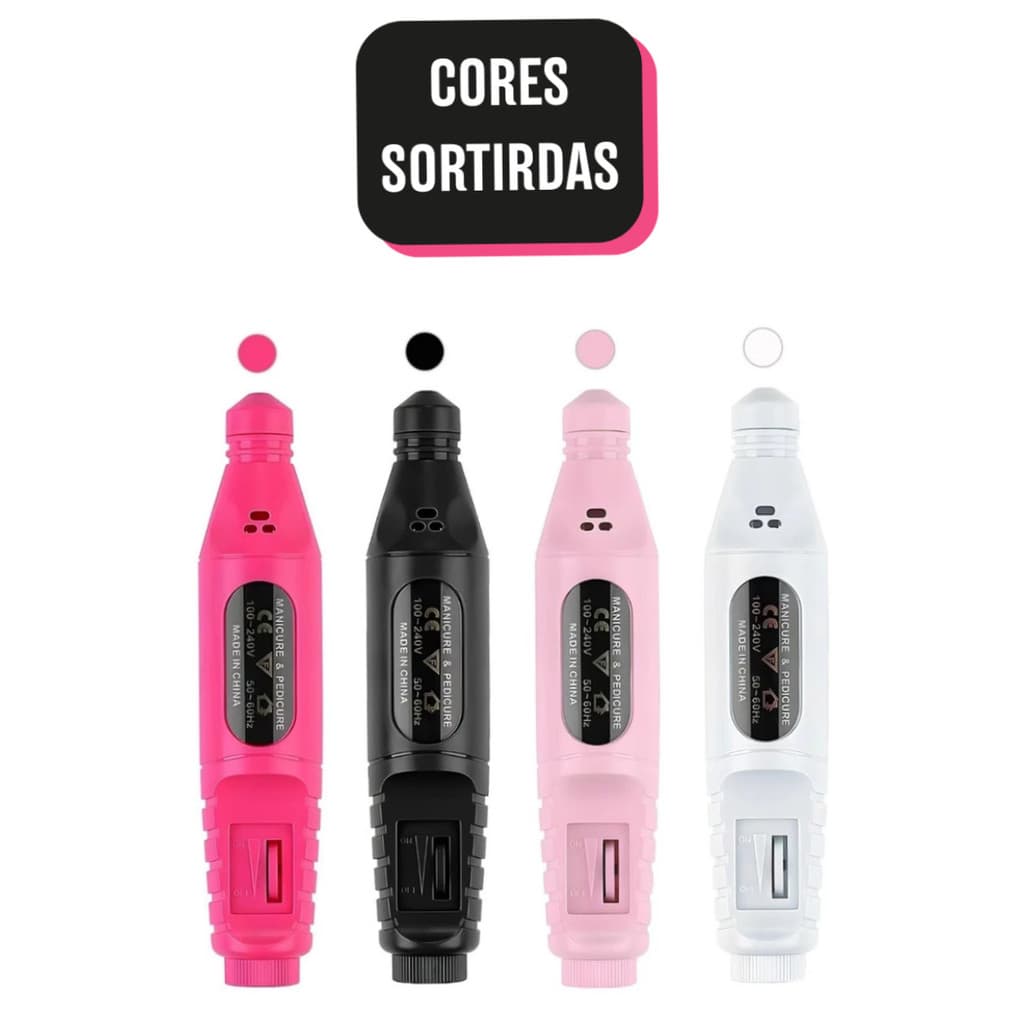 Kit Lixadeira Elétrica Para Unhas Manicure Pedicure Profissi