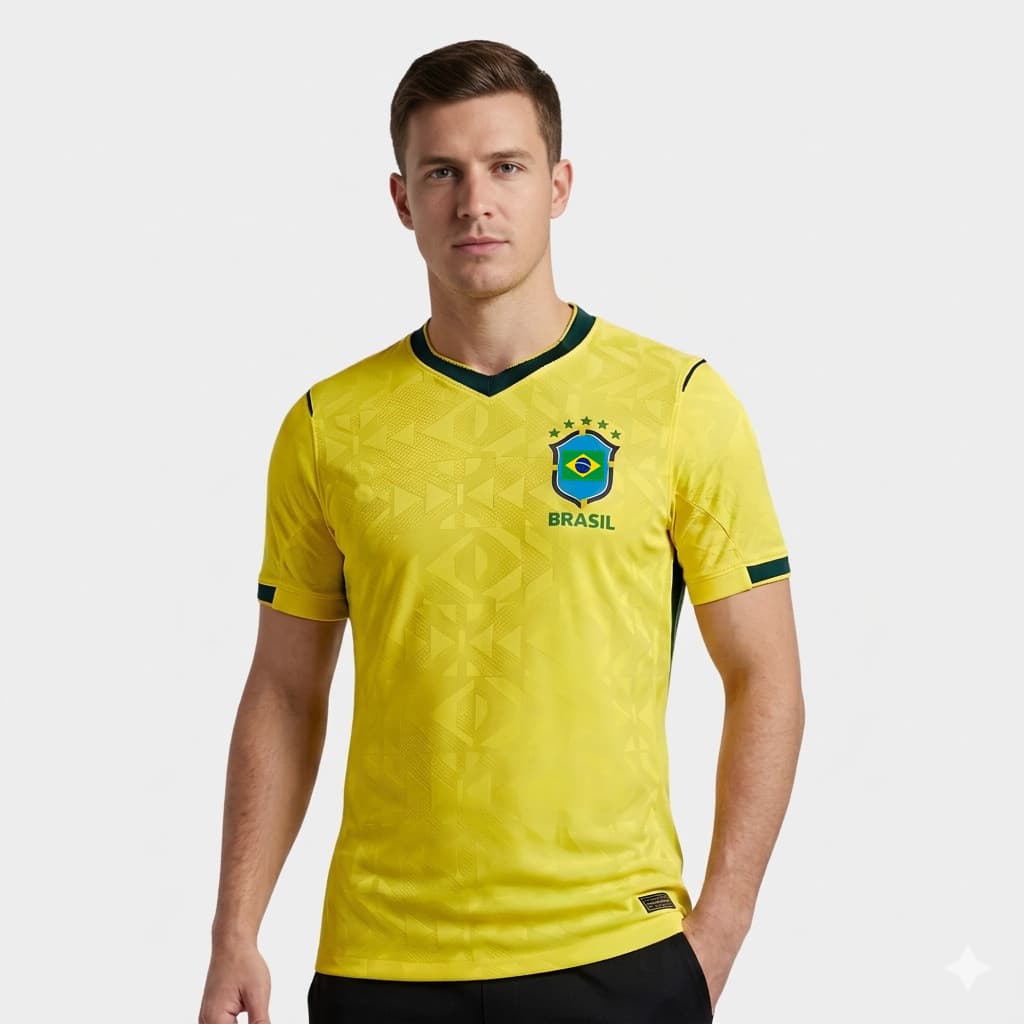 Camiseta Amarelo  Seleção Brasil Unissex Oficial – Dry Fit, Confortável, Alta Qualidade
