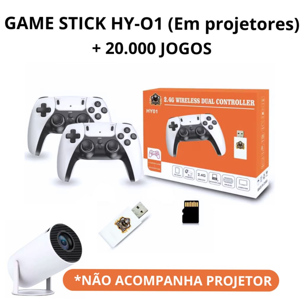 2025 NOVO Vídeo Game Stick M15 Pro 4k 64gb Hdmi Com 2 Contro