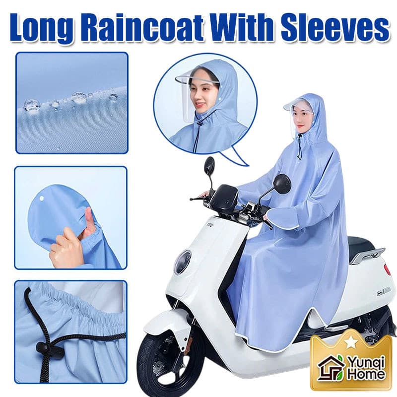 Capa De Chuva Para Motocicleta Impermeável Veículo Elétrico Extra Grossa Reutilizável Portátil Unissex Ciclismo Ao Ar Li