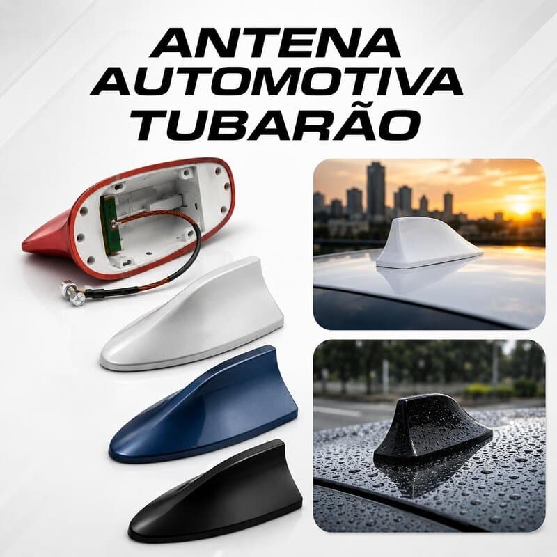 Antena Automotiva 6,0dB Rádio De Barbatana De Tubarão Carro Sinal FM Para Todos Carros de Teto Curvado Decoraçao Carpei